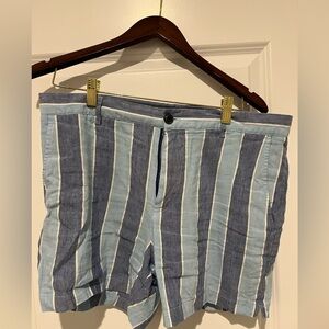 Striped Blue and White 5” Shorts